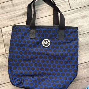 Michael Kors Black and Blue Dot Pattern